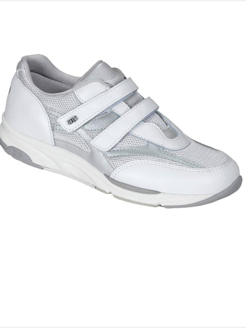 SAS TMV White & Silver Comfort Walking Sneakers Women US 9WW